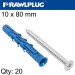 FRAME FIXING FF1 WITH CSK HEAD SCREW 10X80MM 20PSC PER TUB